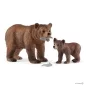 Preview: Schleich Grizzlybär Mutter mit Jungem