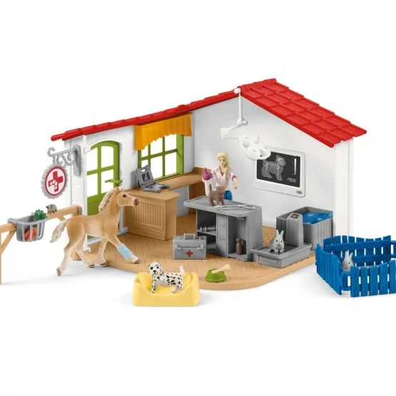 Schleich Veterinary practice with pets