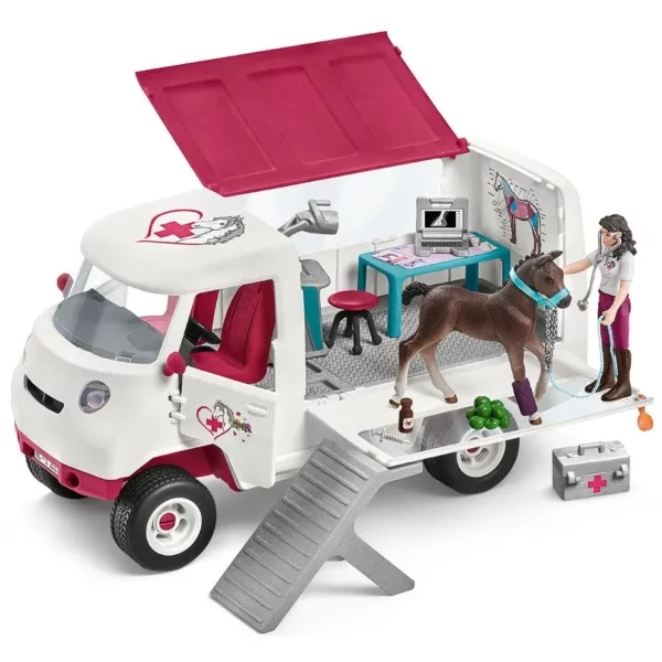Schleich Mobile vet with Hanoverian foal