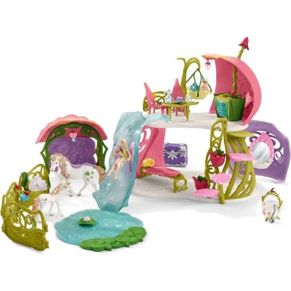 Schleich Glittering flower house with unicorns, lake and stable